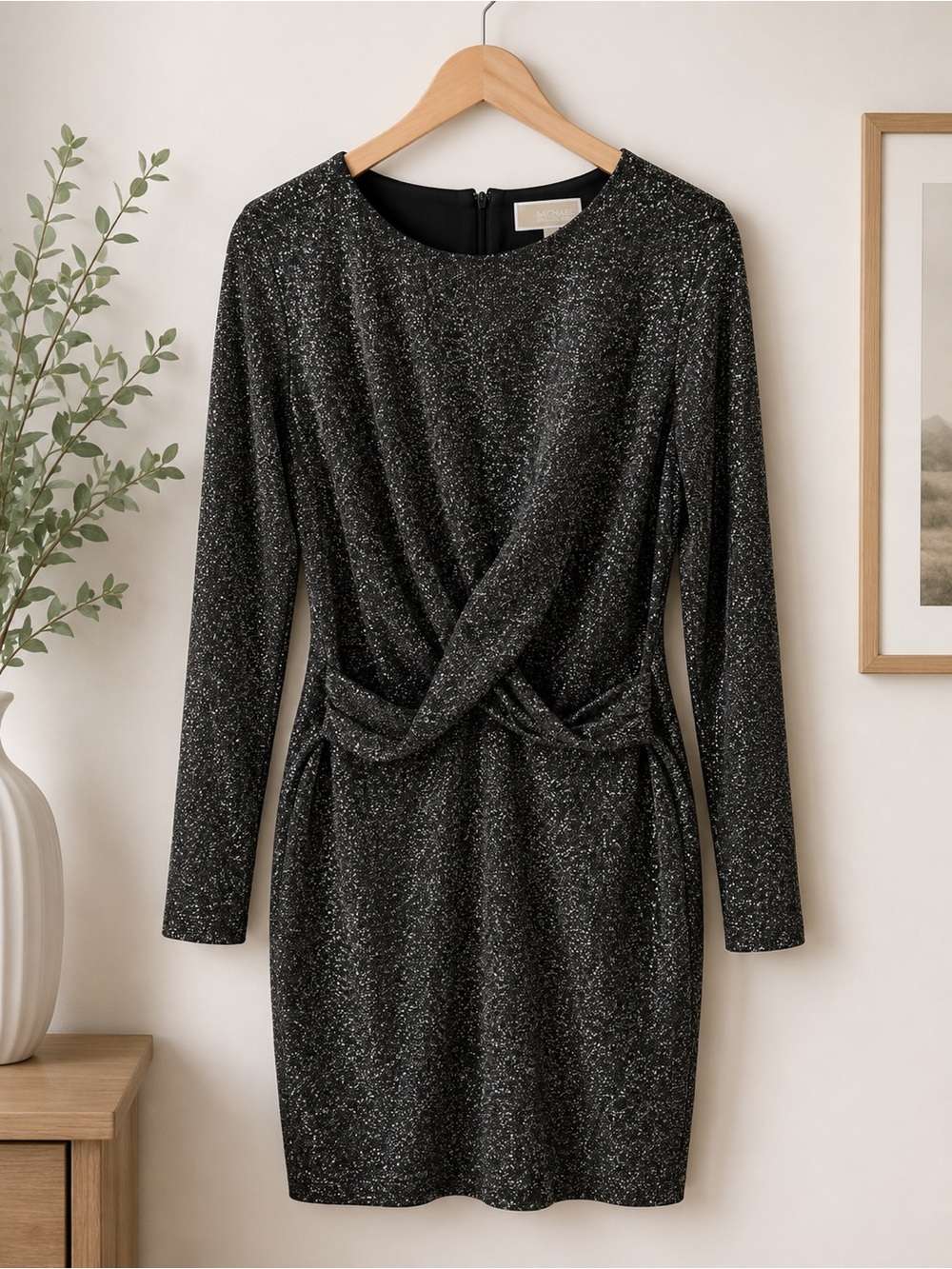 MICHAEL Michael Kors Black and Silver Dress
